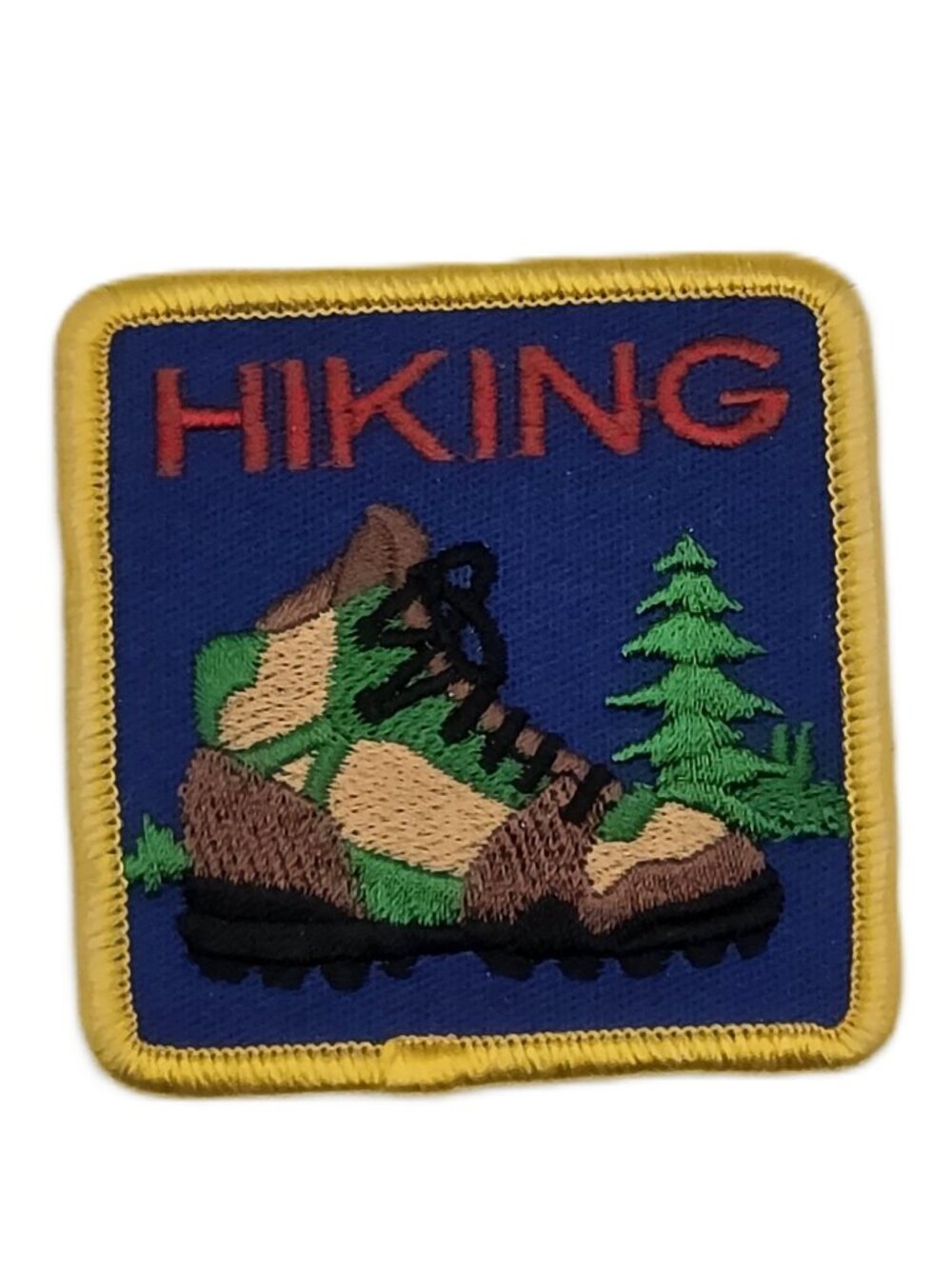Hiking Boot Trail Outdoor Adventure Camping Fun Patch Embroidered NOS